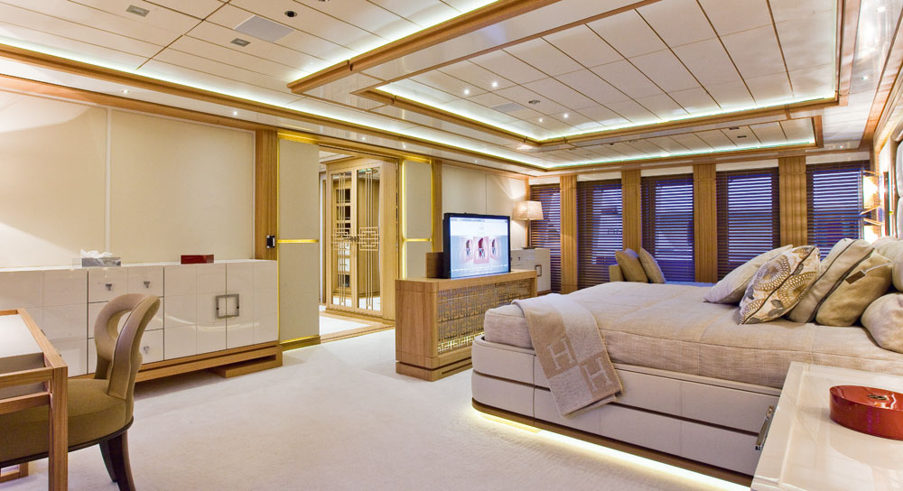 Inside the guest master stateroom